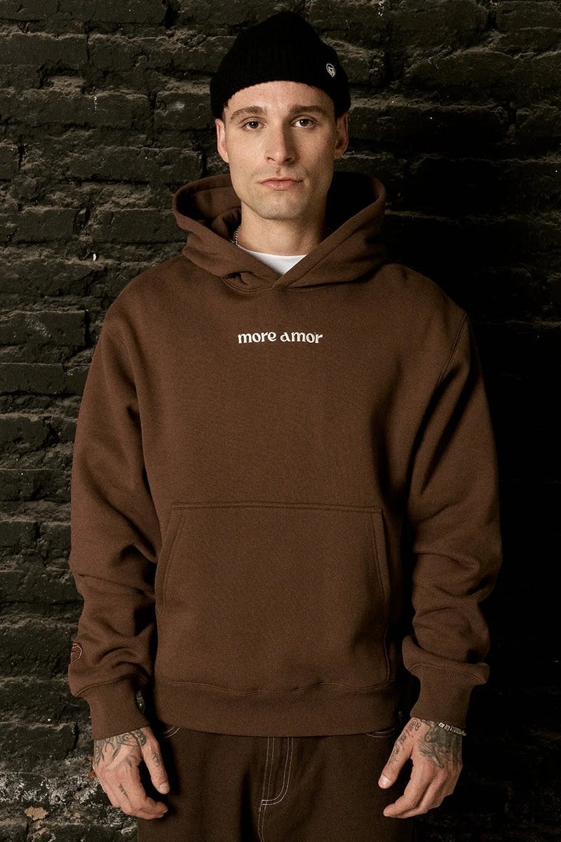 Hoodie Written Brown | More Amor