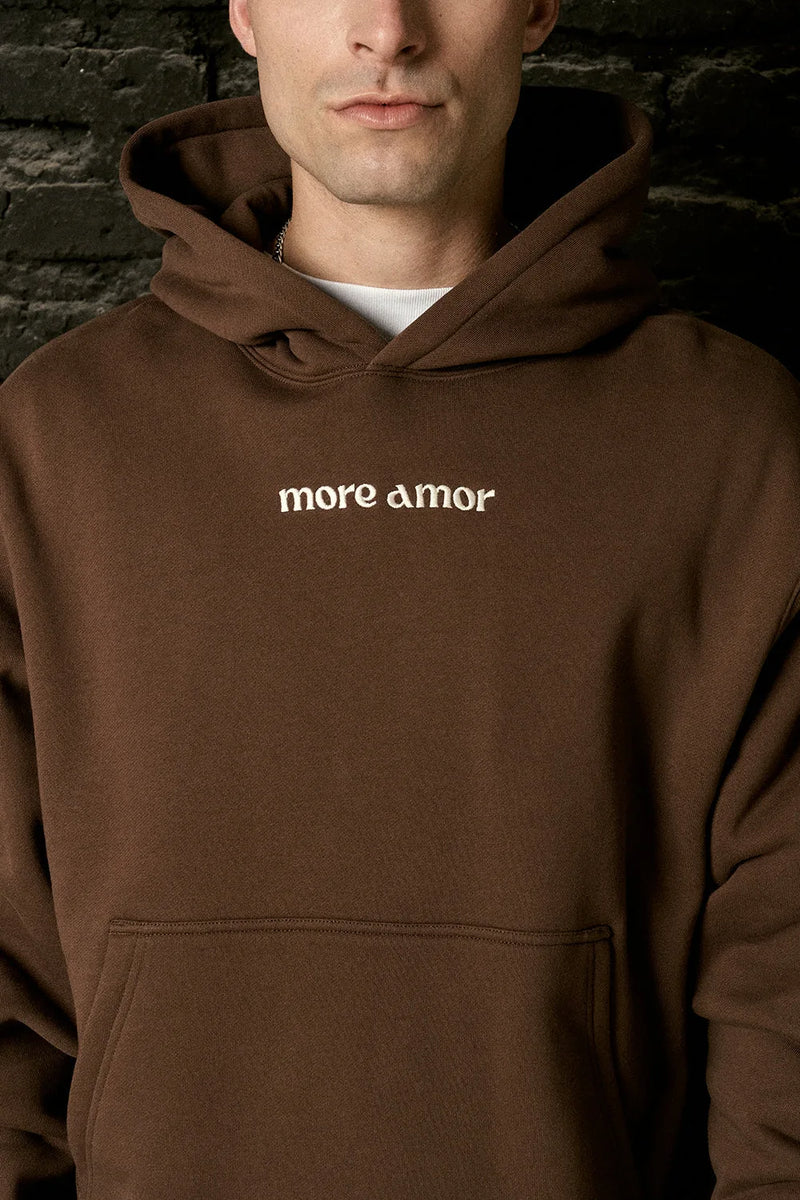 Hoodie Written Brown | More Amor