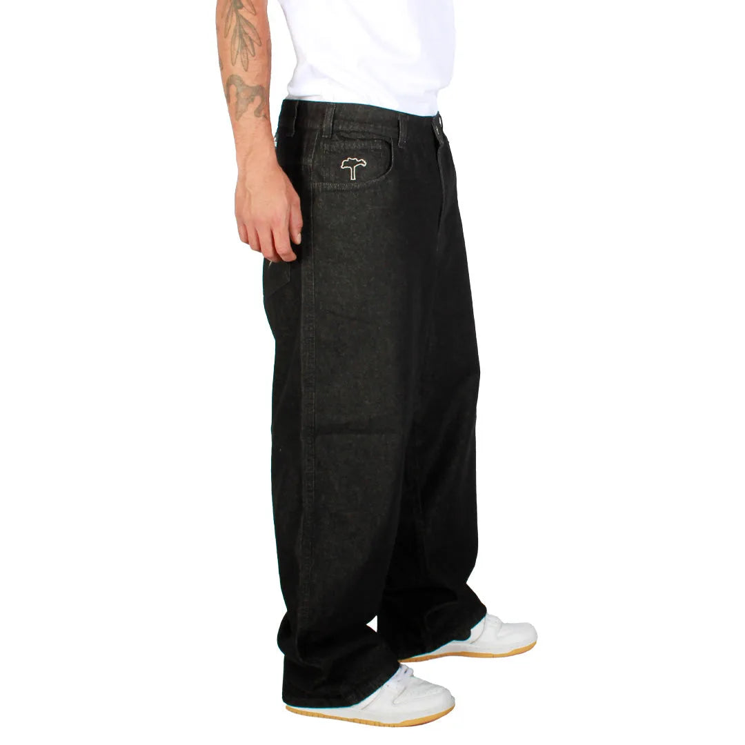 Jeans Extra Baggy Negro Silver Stars Old Tree
