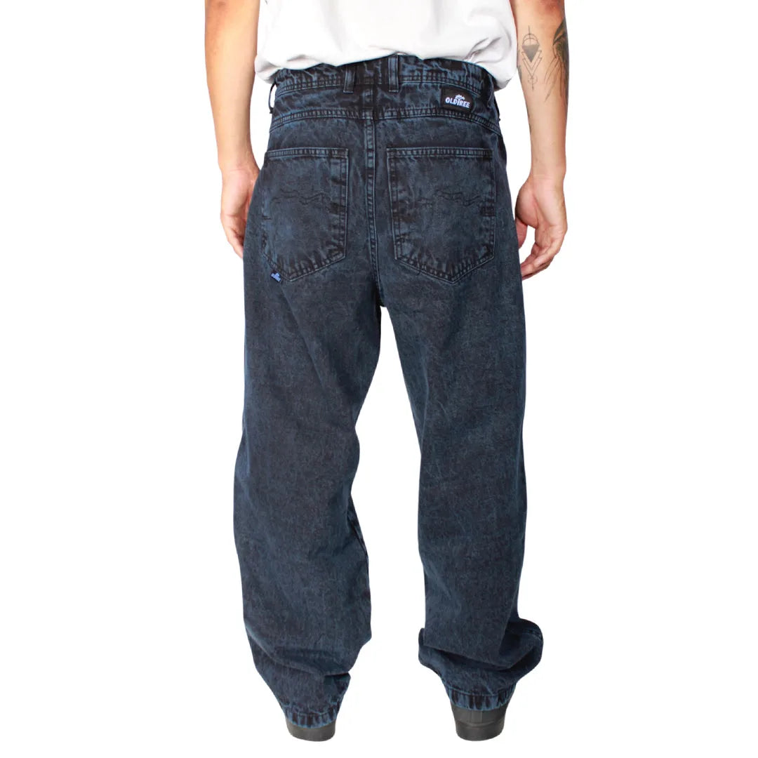 Jeans Regular Acid Black Azul Trunk