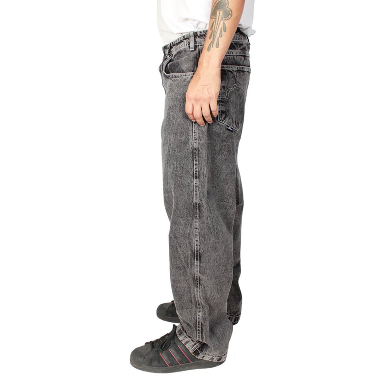 Jeans Regular Acid Wash Gris Trunk