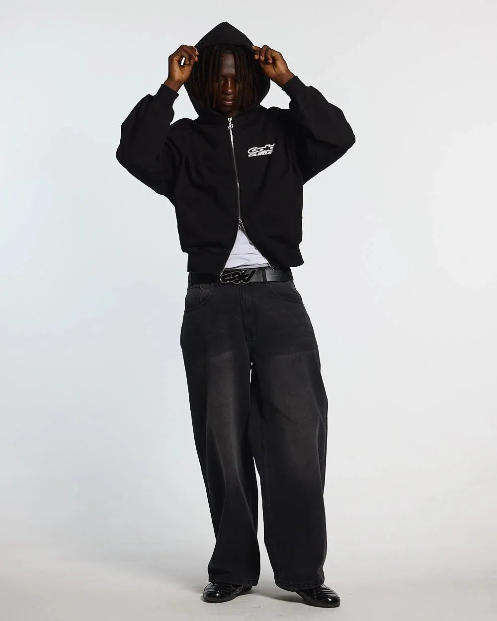 LOLLIPOP ZIP HOODIE BLACK