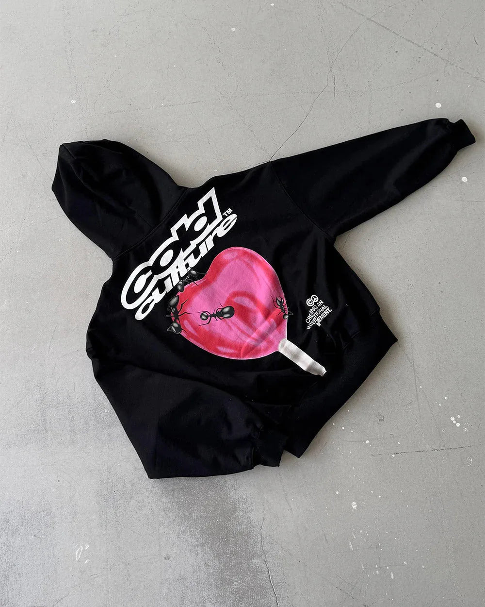 LOLLIPOP ZIP HOODIE BLACK