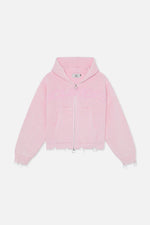New Light Pink Buzz Knit Zipper