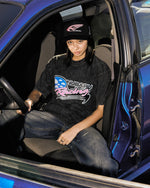 Nubaru Racing Washed Black Tee