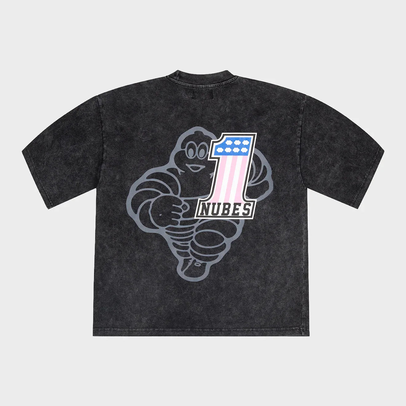 Nubaru Racing Washed Black Tee