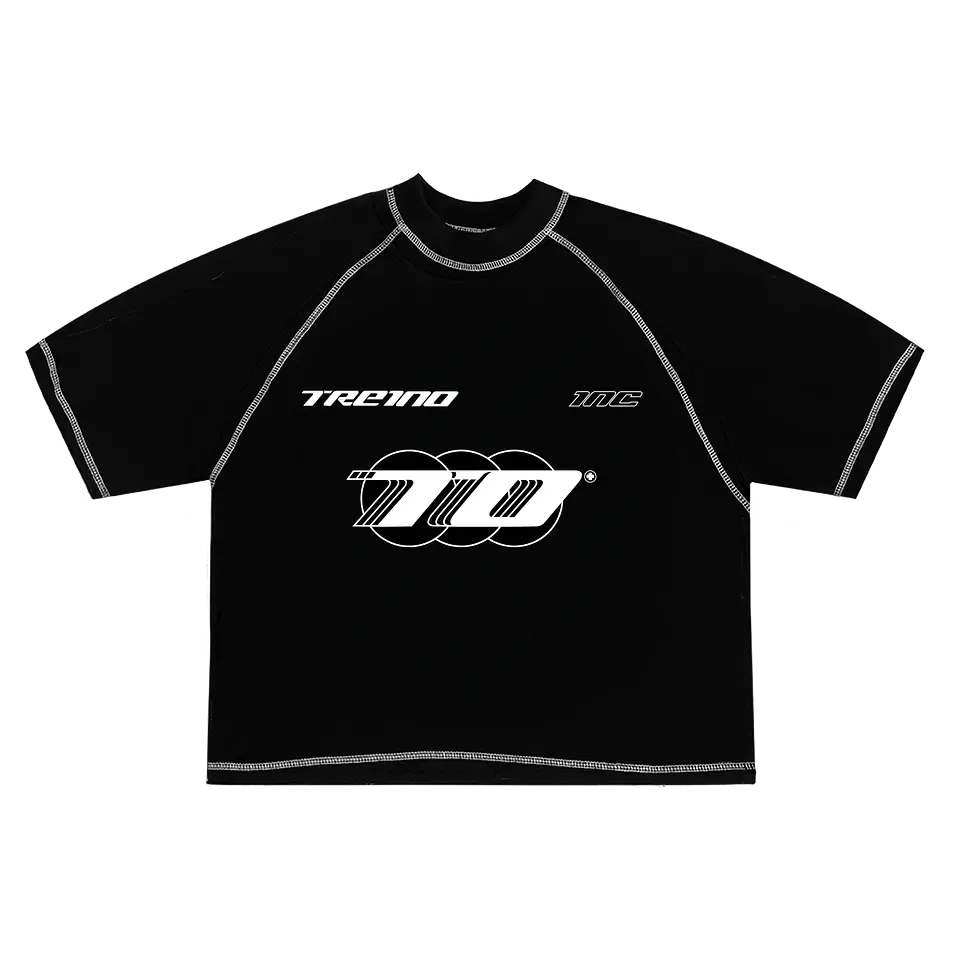 POLERA BOXY FIT "SCUDERIA RIVELAZIONE" WHITE SEAMS