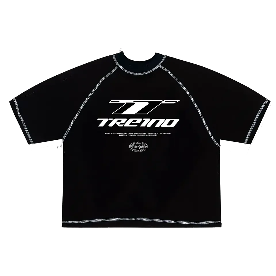 POLERA BOXY FIT "SCUDERIA RIVELAZIONE" WHITE SEAMS