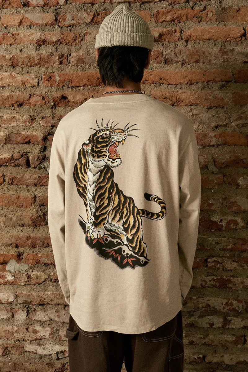 Polera ML Golden Tiger Ecru | Andres Cruces