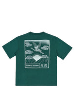 Polera Swan Stamp Verde Hombre | DimeDarko