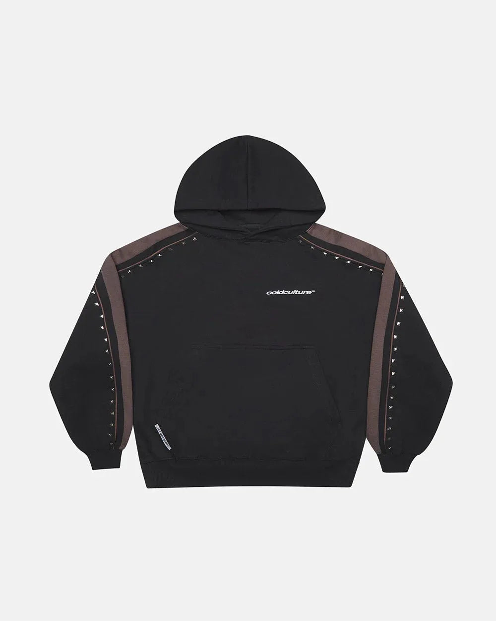 SCRIPT STUDS HOODIE BLACK