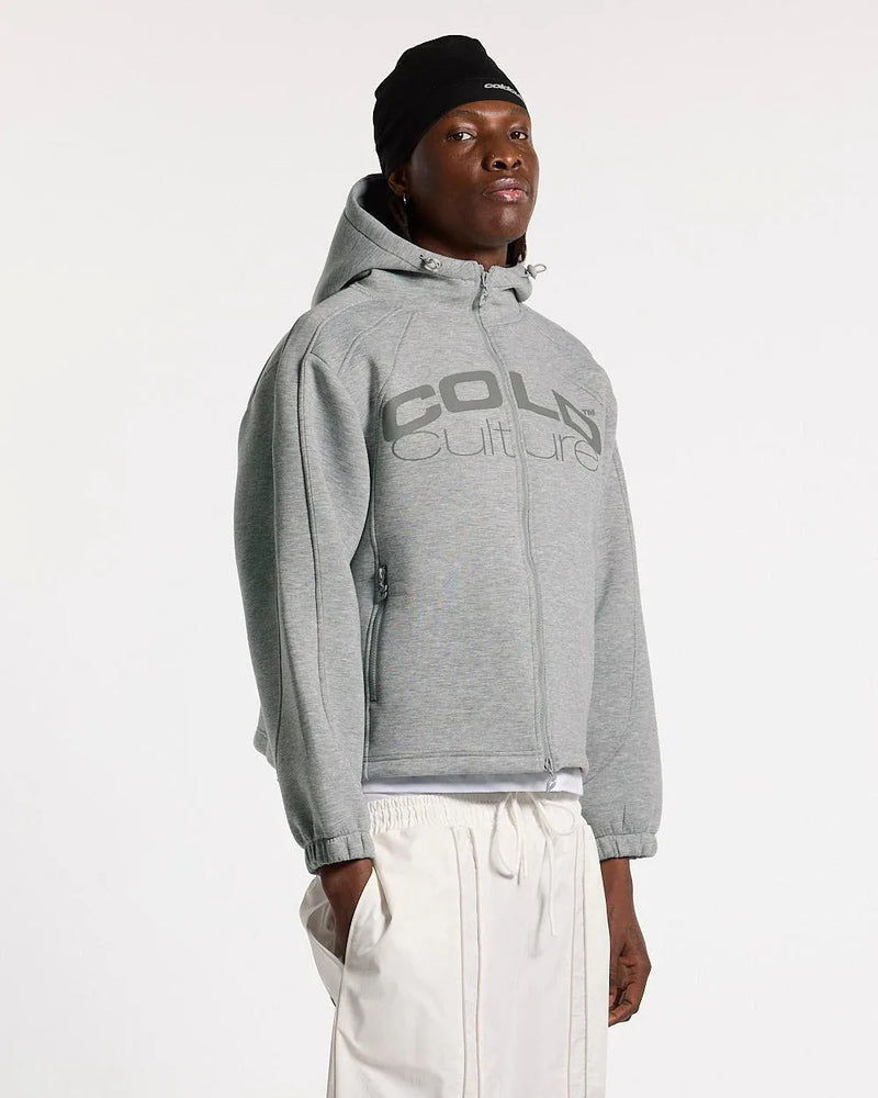 SCUBA ZIP HOODIE GREY