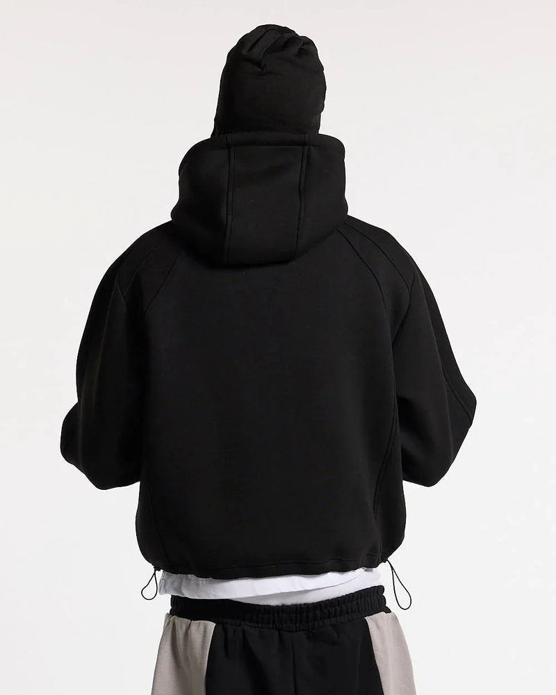 SCUBA ZIP HOODIE GREY & BLACK