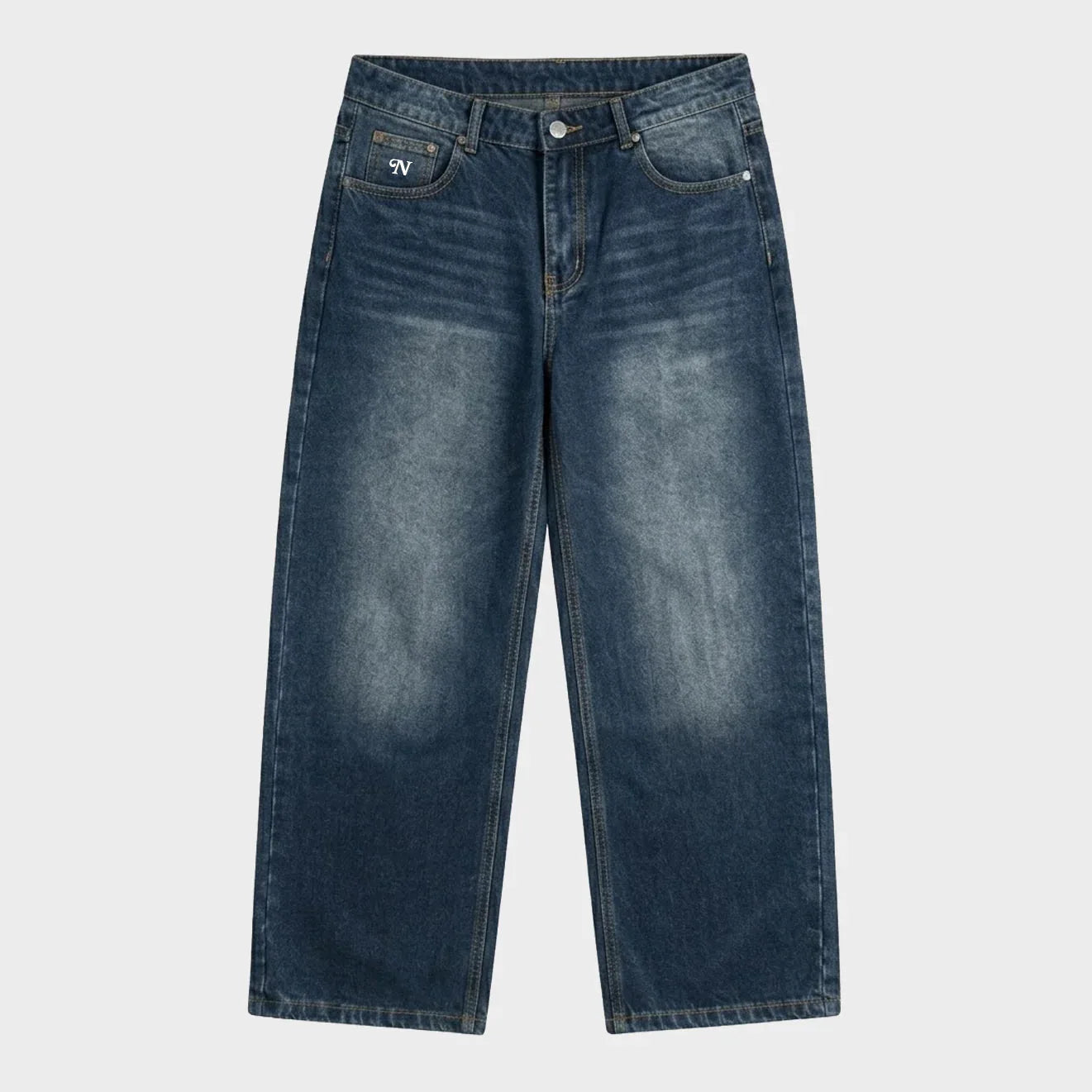 Small N Baggy Dark Blue Washed Jeans
