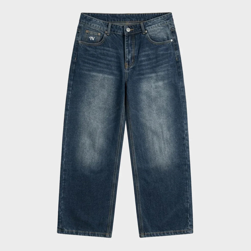 Small N Baggy Dark Blue Washed Jeans