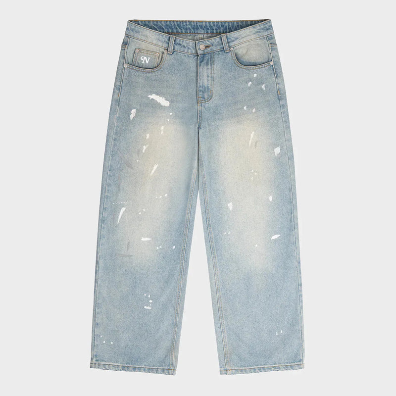 Small N Baggy Paint Splatter Jeans
