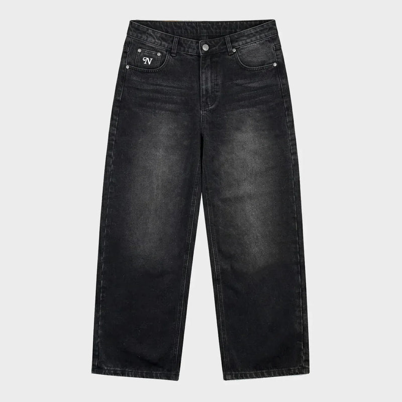 Small N Baggy Washed Black Jeans