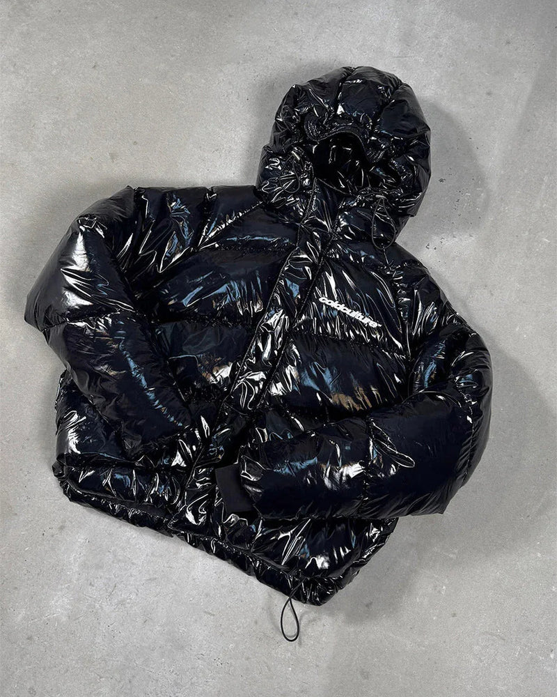 SPIRAL PUFFER GLOSSY BLACK