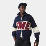 Thrill Navy Zipper Knit