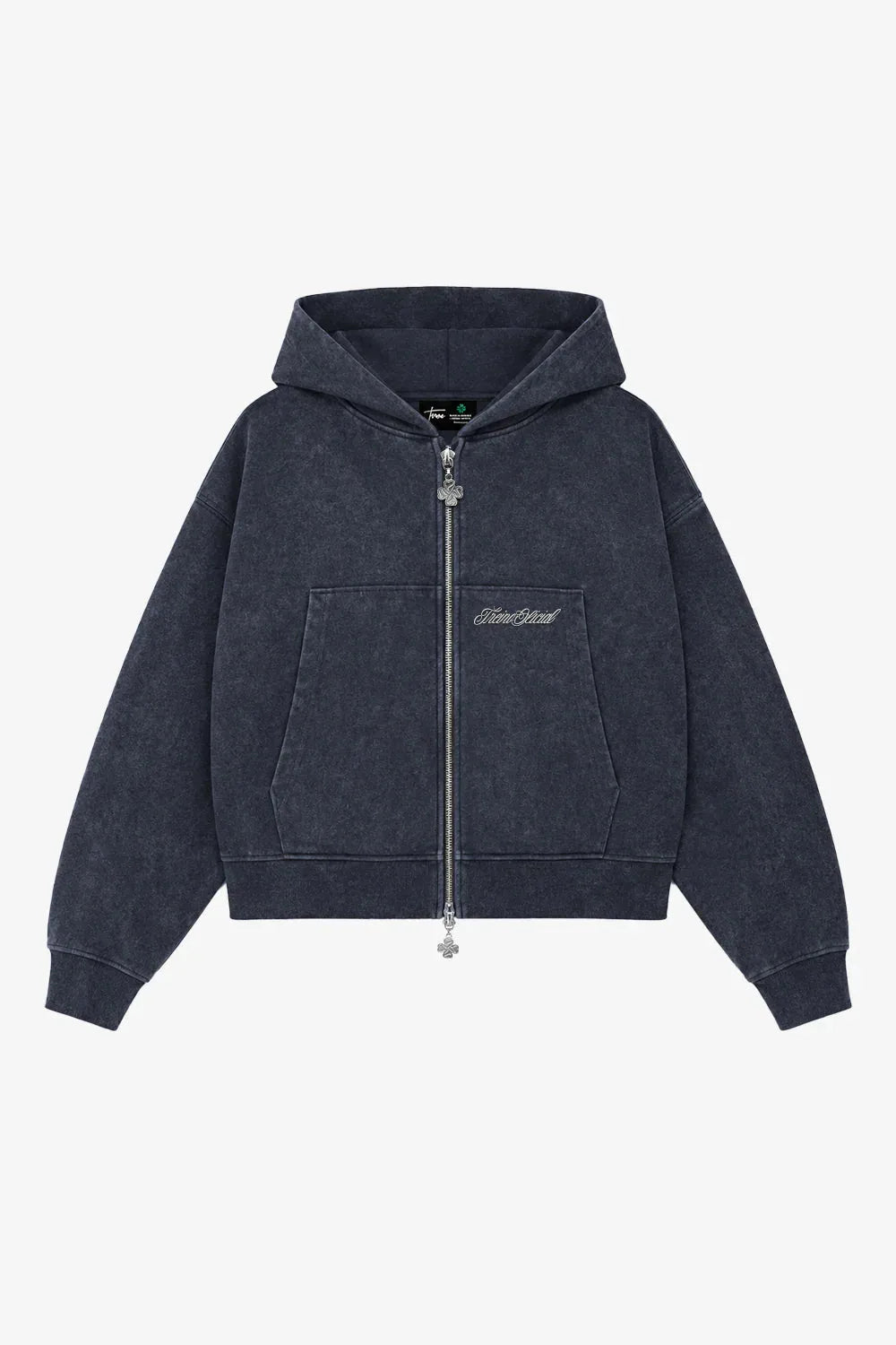 Treino POLERON BOXY "LUCKY WAVE" BIG POCKET HEAVYWEIGHT STONE ZIP