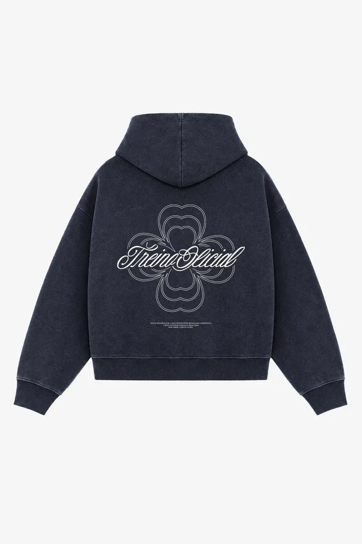 Treino POLERON BOXY "LUCKY WAVE" BIG POCKET HEAVYWEIGHT STONE ZIP