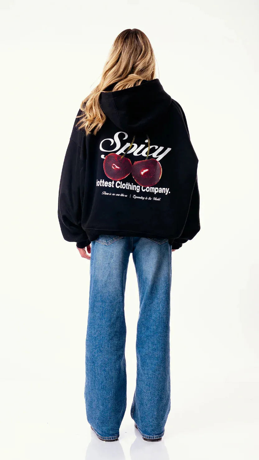 CHERRY HOODIE NEGRO SPICY