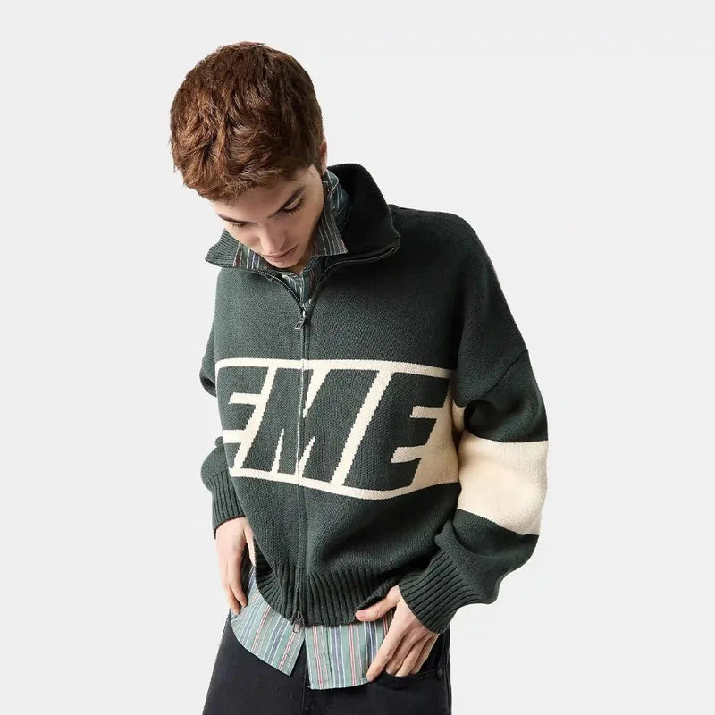 Thrill Hunt Zipper Knit (verde)