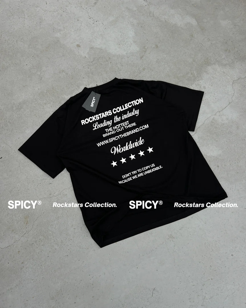 Text tee negra Spicy